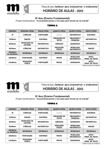 HORÁRIO – 3o ANO DO ENSINO MÉDIO