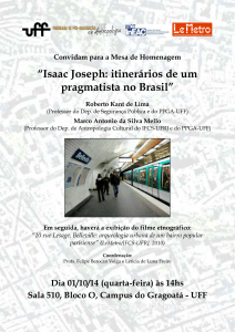 Isaac Joseph: itinerários de um pragmatista no Brasil
