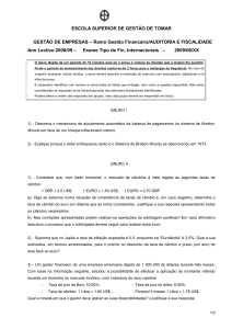 Ano Lectivo 2008/09 – Exame Tipo de Fin. Internacionais – 2009/06