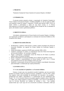 Seminário Estadual do Fórum Gaúcho de Economia Popular e