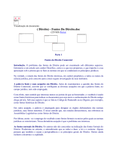 ( Direito) - Fontes Do Direito - Documentos - Bo.Oliveira
