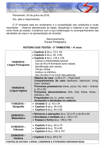 Roteiro de testes - FI: 4º ano - 03/06/2016