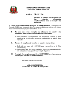 nota t é cnica - Central de Transplantes