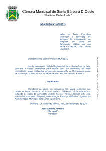 INDICAÇÃO Nº 3651/2015 Indica ao Poder Executivo Municipal a