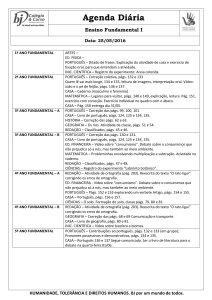 1º ANO FUNDAMENTAL ARTES – ED. FÍSICA – PORTUGUÊS