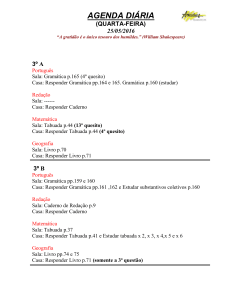 AGENDA DIÁRIA