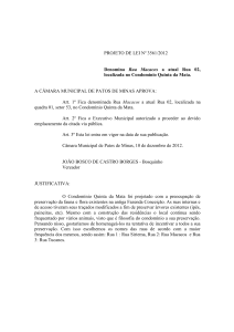 Texto Integral - Câmara Municipal de Patos de Minas