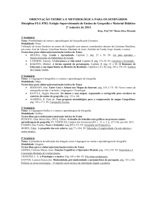 Orientação Teórica e Metodológica para Seminários