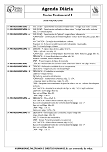 1º ANO FUNDAMENTAL - A INIC. CIENT – Experimento realizado