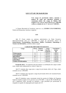 PROJETO DE LEI Nº 031, DE VINTE E OITO DE DEZEMBRO DE 2012