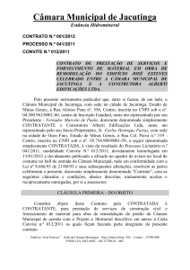 cláusula décima – da cessão - Câmara Municipal de Jacutinga-MG