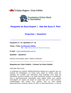 Certificação ISEGA. - Eucalyptus Online Book