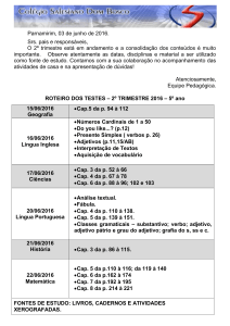 Roteiro de testes - FI: 5º ano - 03/06/2016