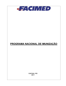 Imuniza    o apostila - Acadêmicos de Medicina 8° Período