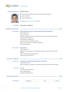 Rafael Veloso Europass CV, ESP