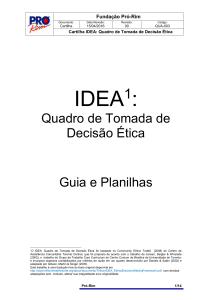 Cartilha QUA 003 - IDEA - Tomada de Decisão Ética