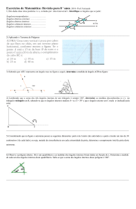 revisão para os 8ºs anos - Exercício de Matemática