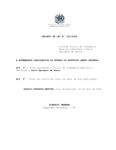projeto de lei nº 132/2008 - Assembleia Legislativa do Espirito Santo