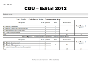 CGU – Edital 2012