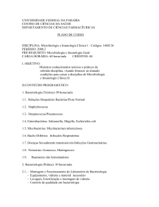 Microbiologia e Imunol. Clinica I 2007 - CCS-UFPB