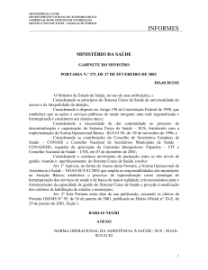 PRT/GM/MS Nº 373, de 27/2/02 - Sistema Nacional de Auditoria