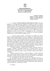 CONSELHO ESTADUAL DE CULTURA Processo nº. 1426/1100