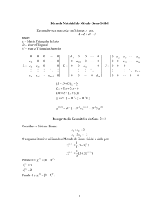 Aula 11 - Sistemas Lineares-Métodos Iterativos