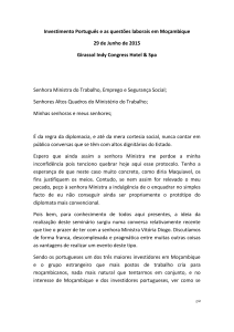 Ler discurso de S. Exa. o Embaixador de Portugal em Moçambique