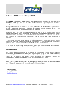 Prefeitura e ACII firmam convênio para FECIT ITUIUTABA – Começa