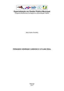 Especialização em Gestão Pública Municipal Programa Nacional de