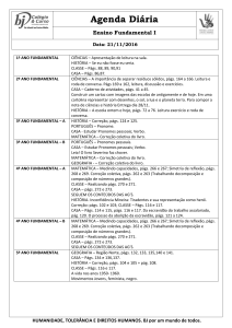 1º ANO FUNDAMENTAL CIÊNCIAS – Apresentação de leitura na