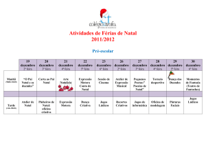 Atividades de Férias de Natal 2011/2012 Pré