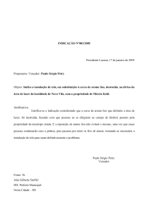 indicação n°001/2005 - Câmara de Vereadores Presidente Lucena