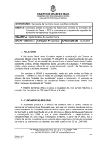 Cont. do Parecer Nº 0329/2004 - Conselho de Educação do Ceará