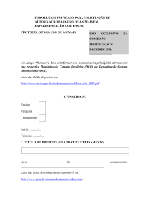 Formulário unificado para solicitação de autorização para uso de