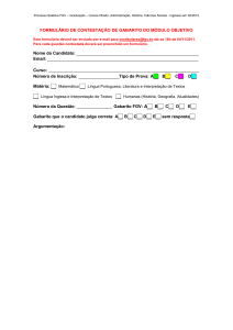 formulário de contestação de gabarito do módulo objetivo