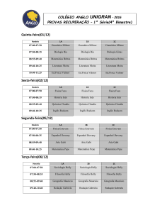 Segunta-feira(04/04)