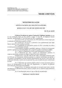 Resolução nº 391, de 9 de agosto de 1999