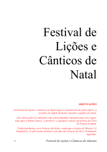 Festival de Lições e Cânticos de Natal