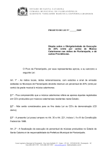 projeto de lei nº /97 - Câmara Municipal de Florianópolis