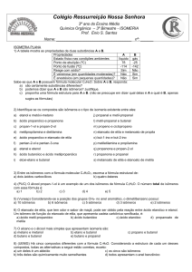 Lista de Exercícios – ISOMERIA(2014)