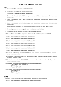 Folha de Exercicios - Turma 3B - Sistemas de Informação