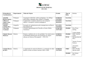 Projetos de Pesquisa 2011-2012 - Faed