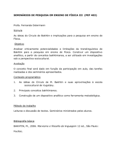SEMINÁRIOS DE PESQUISA EM ENSINO DE FÍSICA III (PEF 403