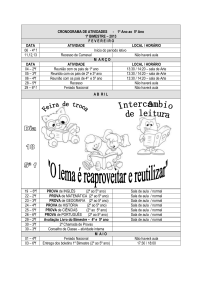 cronograma de atividades – 1º bimestre – 2008