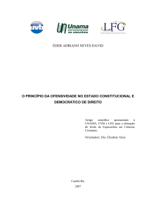 O Princípio da Ofensividade no Estado Democrático de Direito