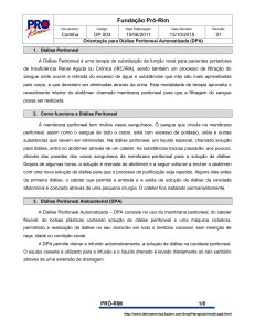 ORIENTACOES DIALISE PERITONEAL - Fundação Pró-Rim