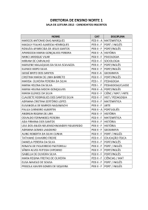 DIRETORIA DE ENSINO NORTE 1 SALA DE LEITURA 2012