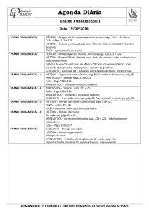 1º ANO FUNDAMENTAL CIÊNCIAS – Resgate do fim de semana