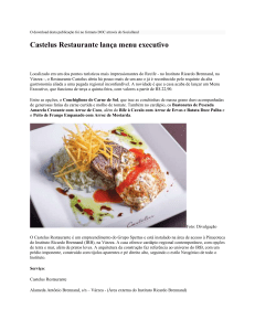 Castelus Restaurante lança menu executivo : Socialland : http